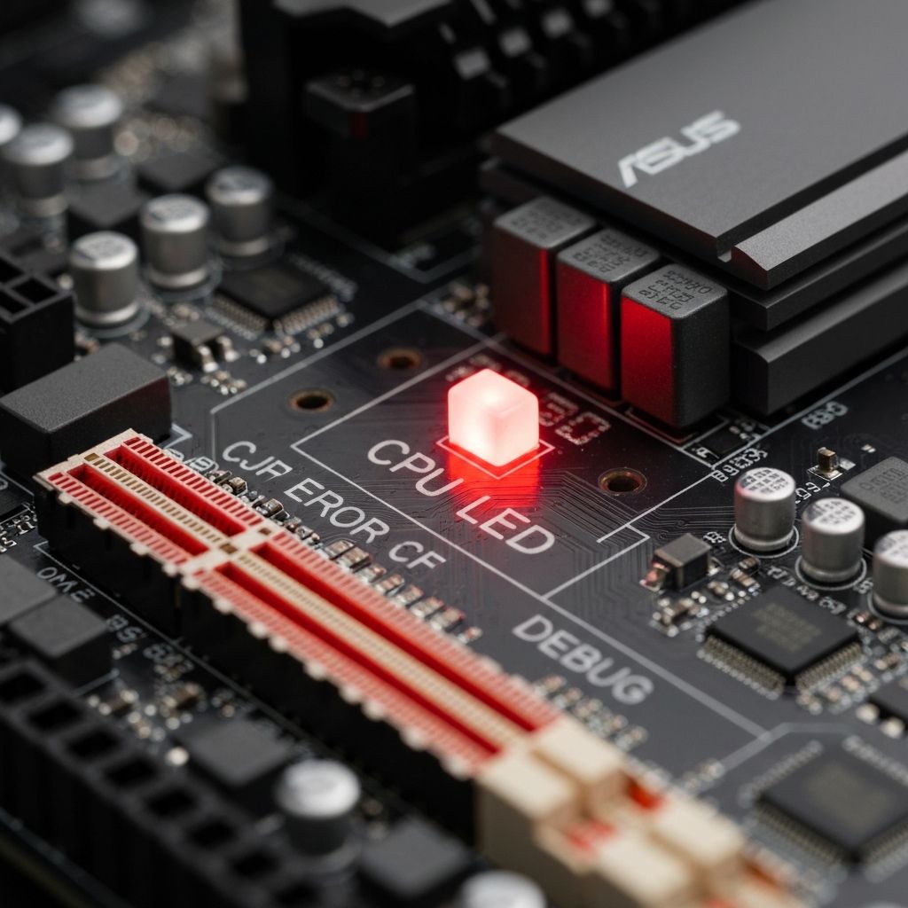 ASUS Motherboard Red CPU LED No Display