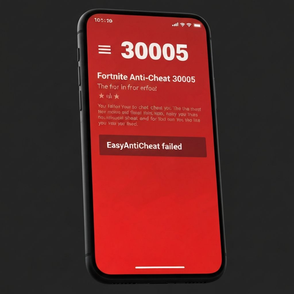 Erreur Anti-Cheat Fortnite 30005 Easy Anti-Cheat 2025