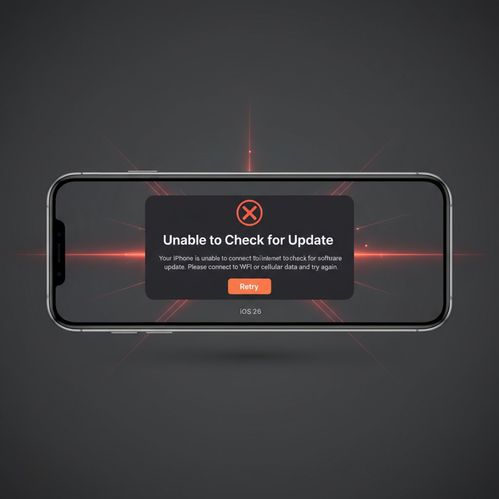 iOS 26 Unable to Check for Update Error on iPhone