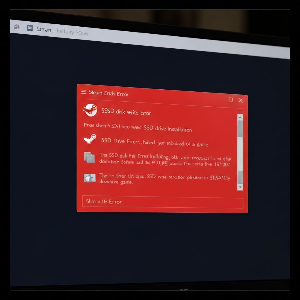 Steam Disk Write Error SSD