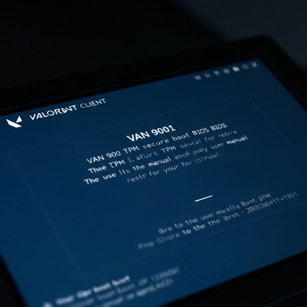 Valorant VAN 9001 TPM Secure Boot