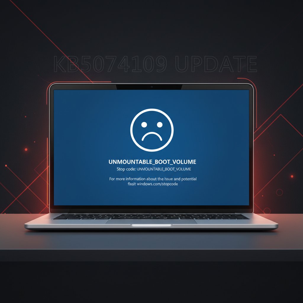 Windows 11 KB5074109 UNMOUNTABLE_BOOT_VOLUME Boot Failure