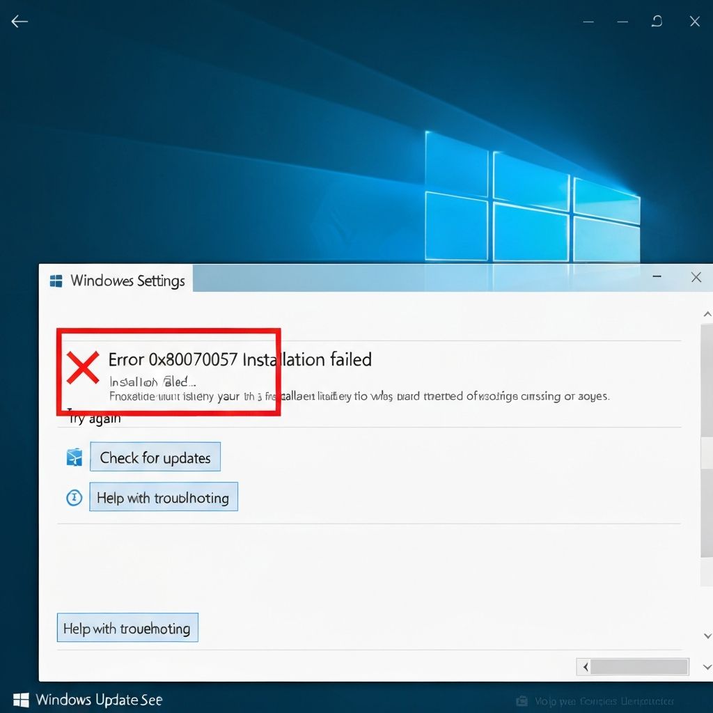 Windows Update Error 0x80070057